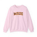 Made Floral Crewneck Sweatshirt — "Made" with Autumn Blossom Graphic