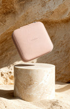 Travel Jewelry Case – Compact Pink Organizer for Rings, Earrings & Necklaces