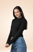 Essential Mock Neck Long Sleeve T-Shirt